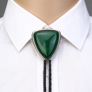 Triangle Stone Bolo Tie